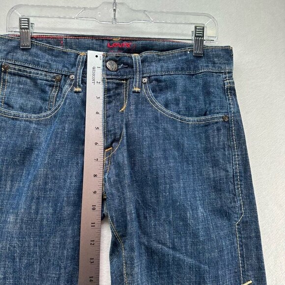 LEVI'S Red Collection Jeans Mens 31 x 30 Skinny Dark Washed Denim Cotton Blue - Picture 11 of 12